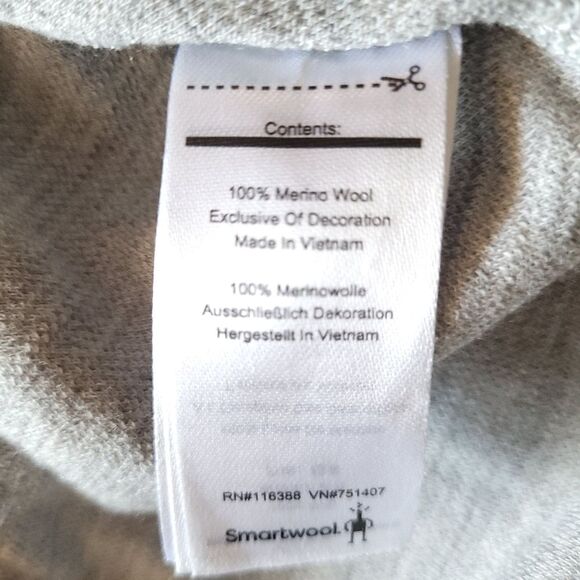 SmartWool Women's Classic Base Layer 1/4 Zip Top Print Womens XL 100% Merino - Picture 7 of 13